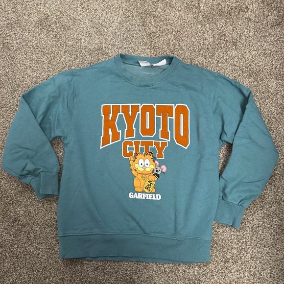 Zara Other - Zara Teal Kyoto City Garfield Sweatshirt